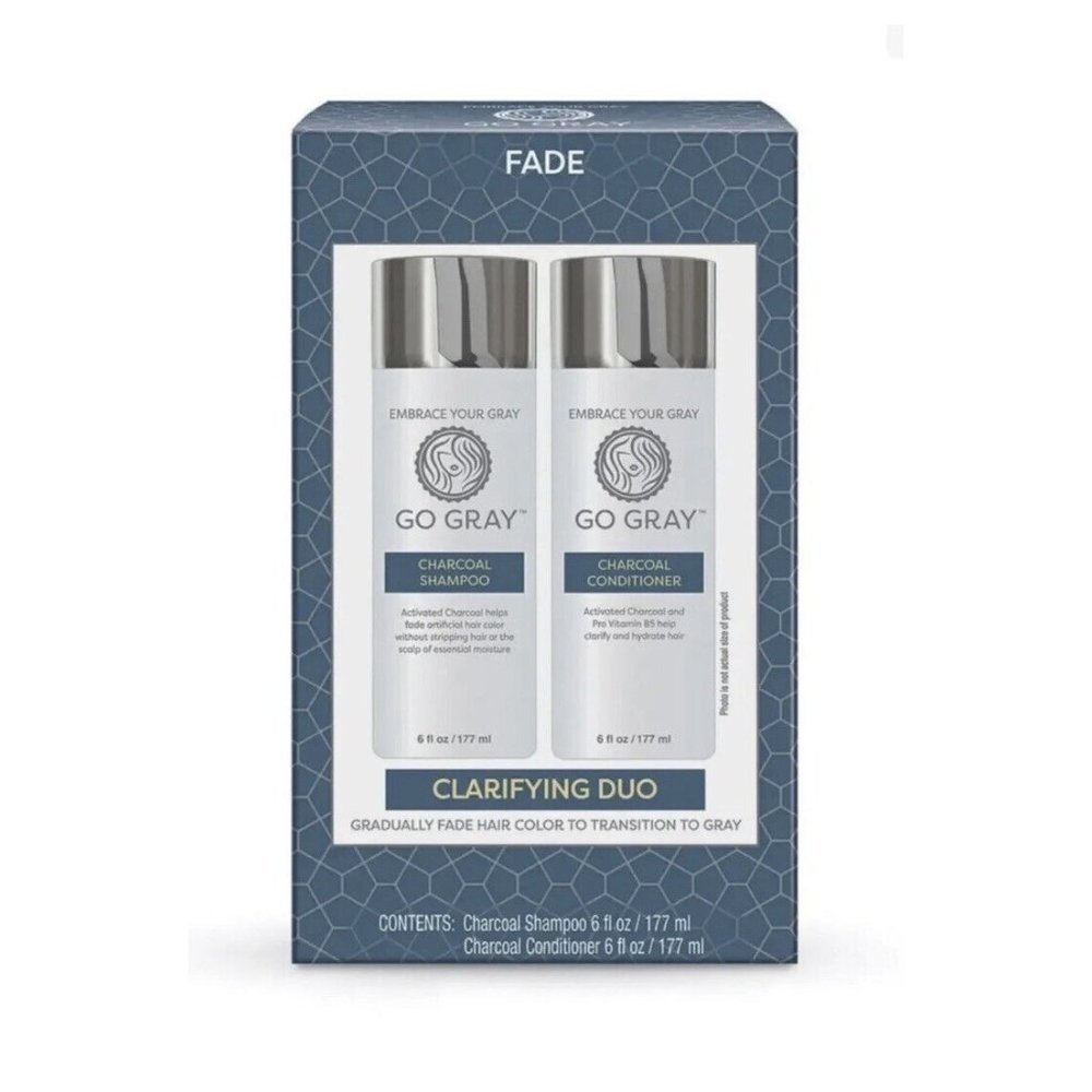 Go Gray Clarifying Charcoal Daily Shampoo & Conditioner Full Size Set 2 Piece